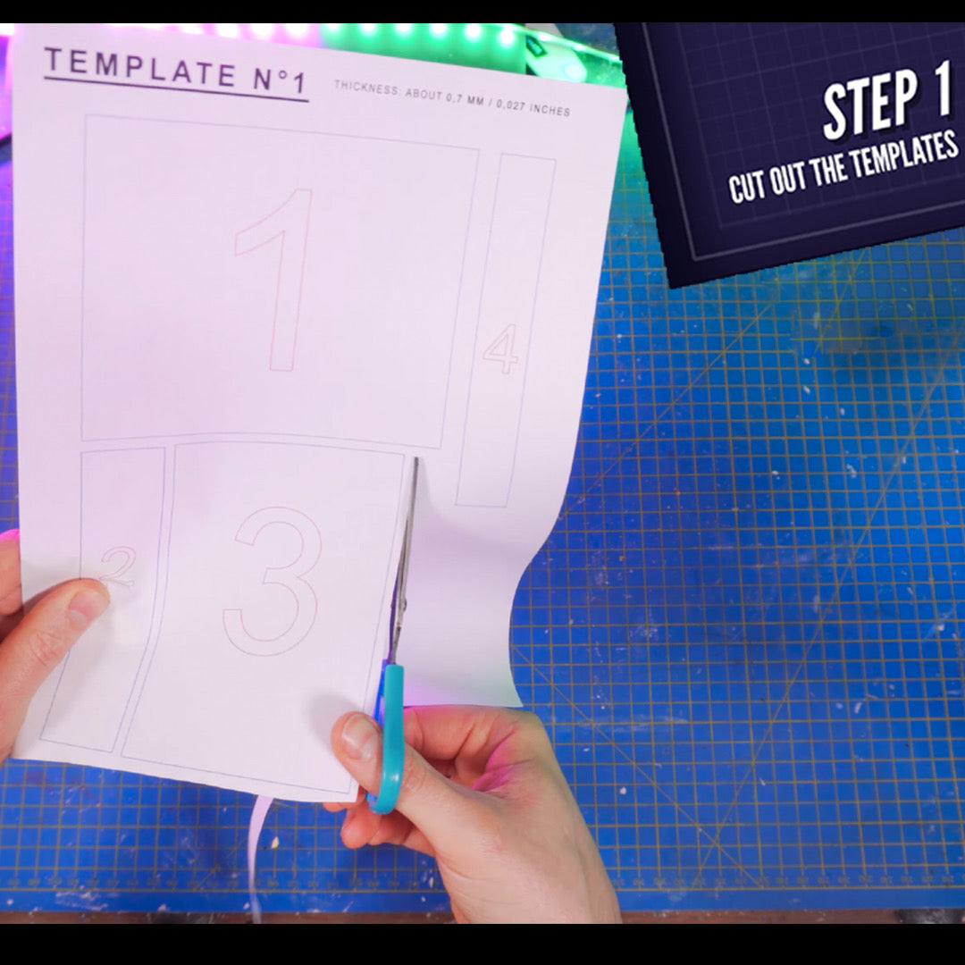 Luke Lightsaber TEMPLATES for cardboard DIY
