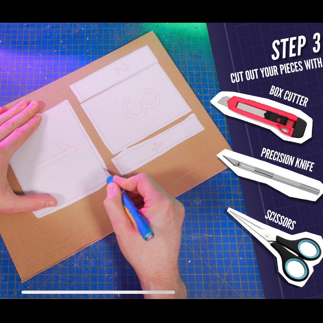 Luke Lightsaber TEMPLATES for cardboard DIY