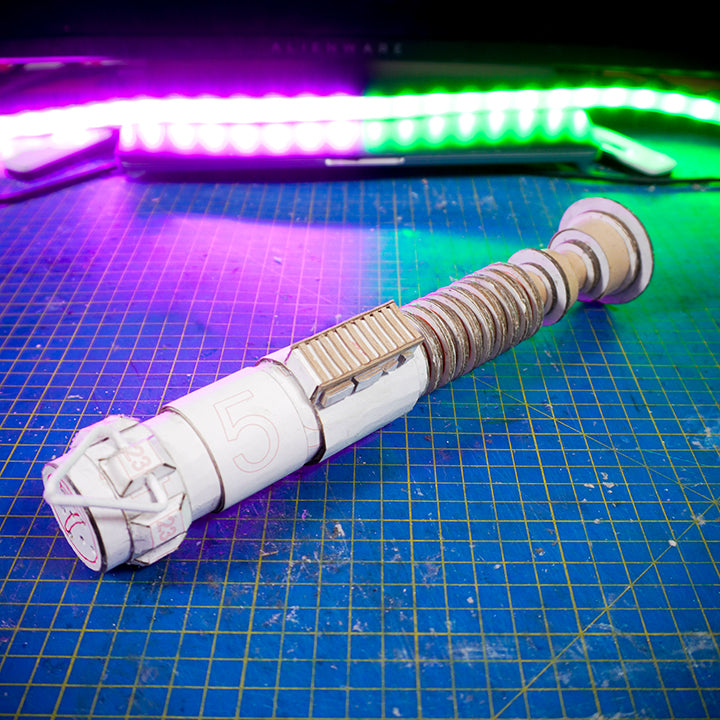 Luke Lightsaber TEMPLATES for cardboard DIY