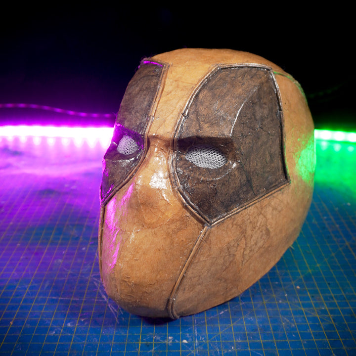 Deadpool mask TEMPLATES for cardboard DIY