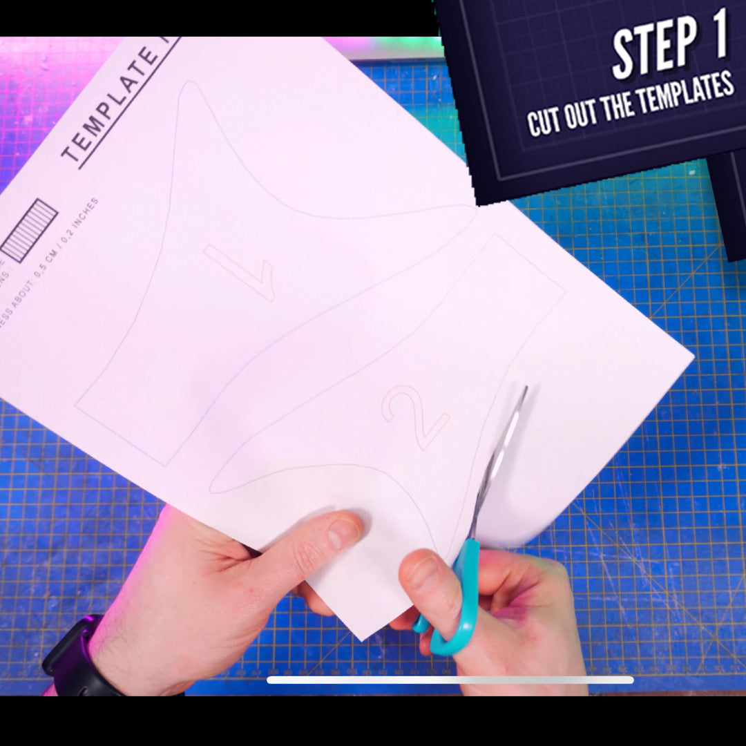 Mandalorian Rifle TEMPLATES for cardboard DIY
