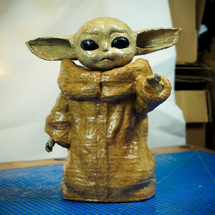 Plantillas de Baby Yoda (Grogu) para DIY de cartón