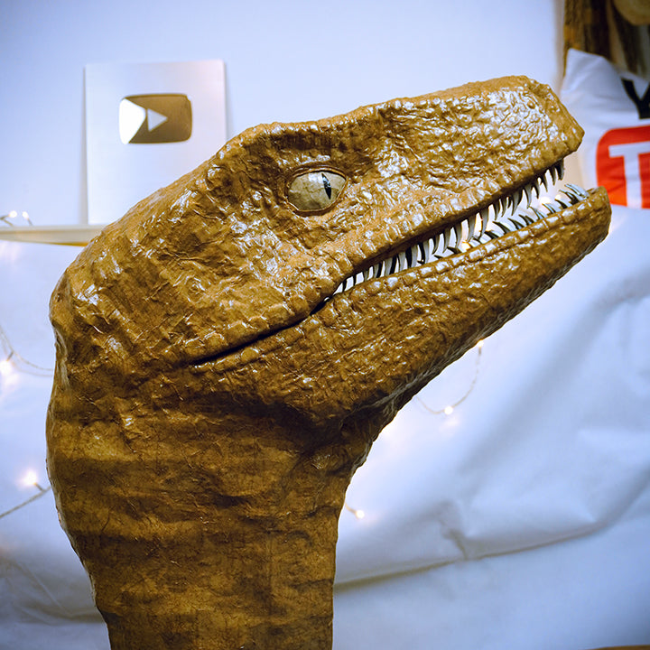 Plantillas de Cabeza de Velociraptor para DIY de cartón