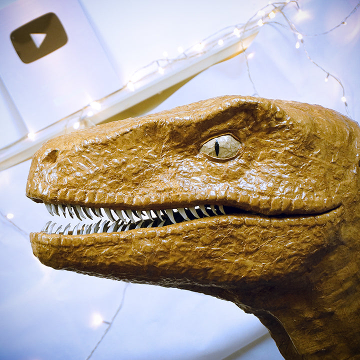 Plantillas de Cabeza de Velociraptor para DIY de cartón