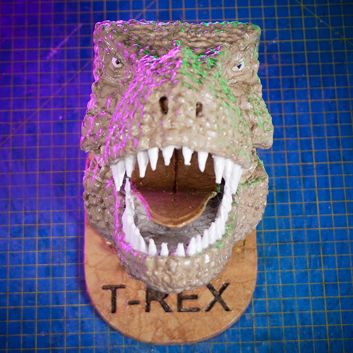 Plantillas de Cabeza de Mini T-Rex para DIY de cartón