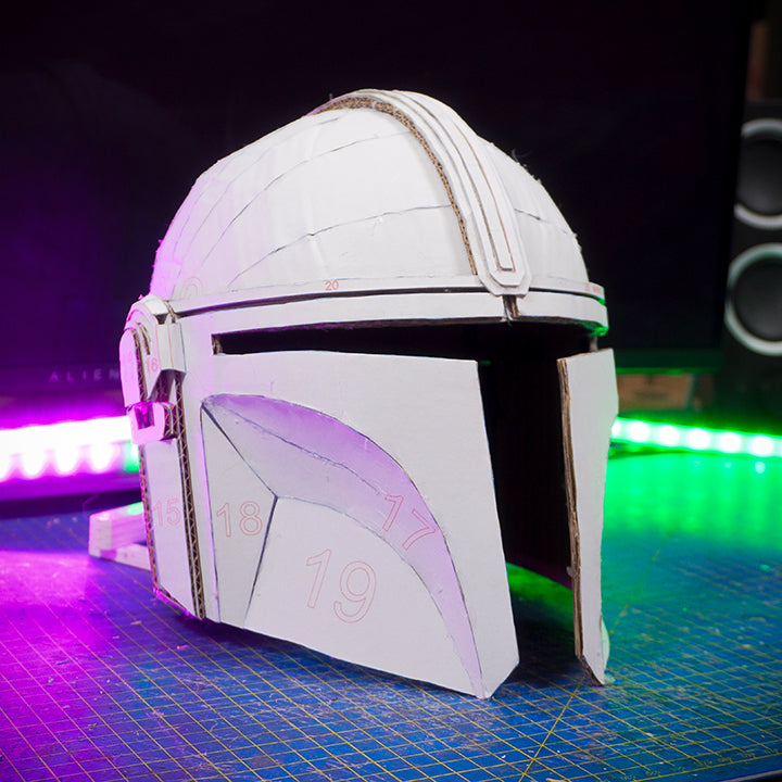 New Mandalorian Helmet TEMPLATES for cardboard DIY
