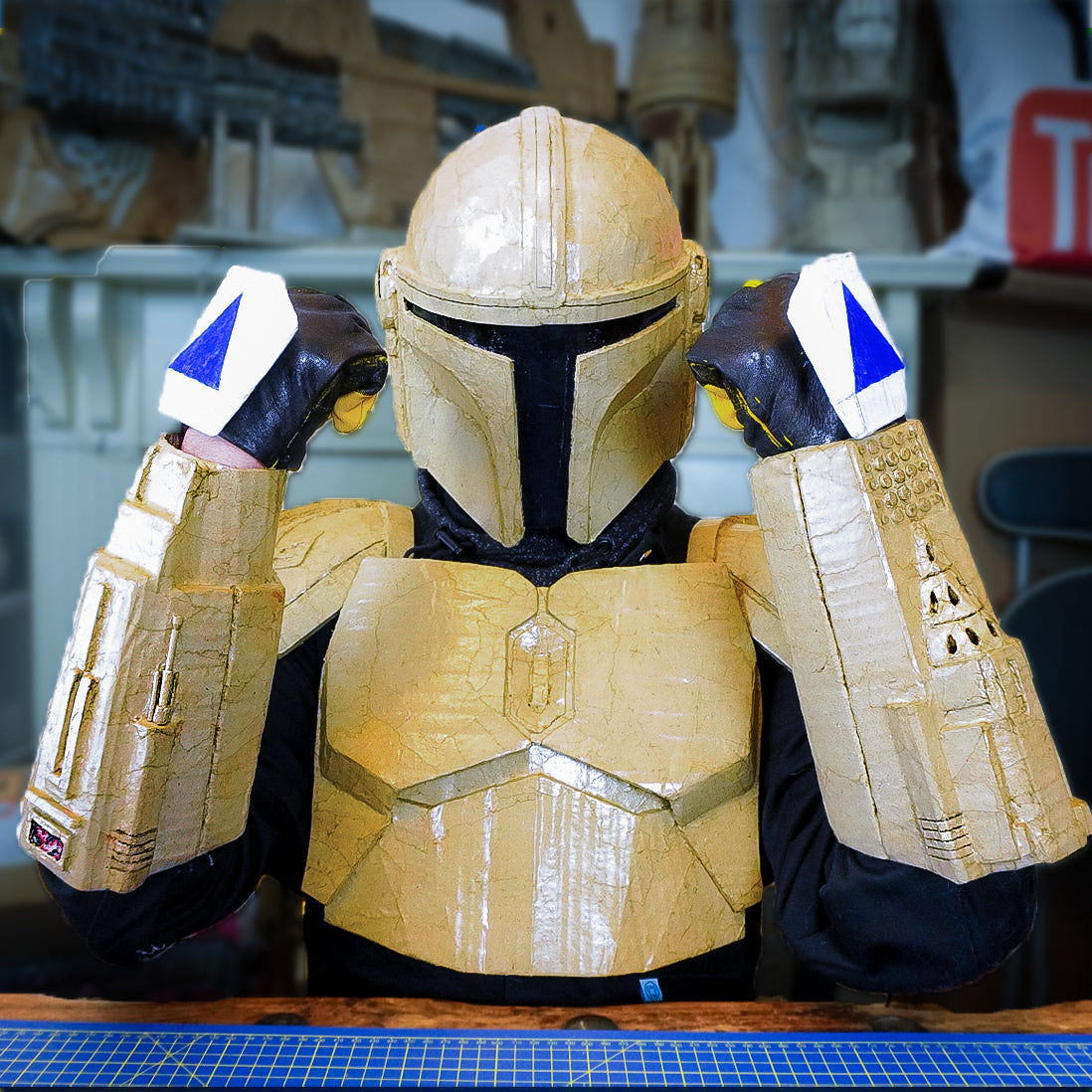 Mandalorian Wrist Gauntlets TEMPLATES for cardboard DIY