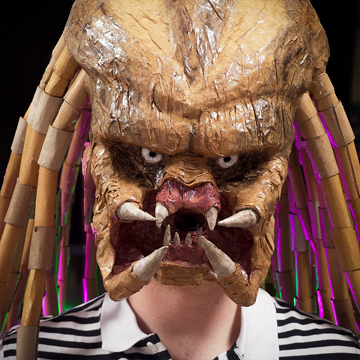 How to make a Predator Mask from CARDBOARD! 