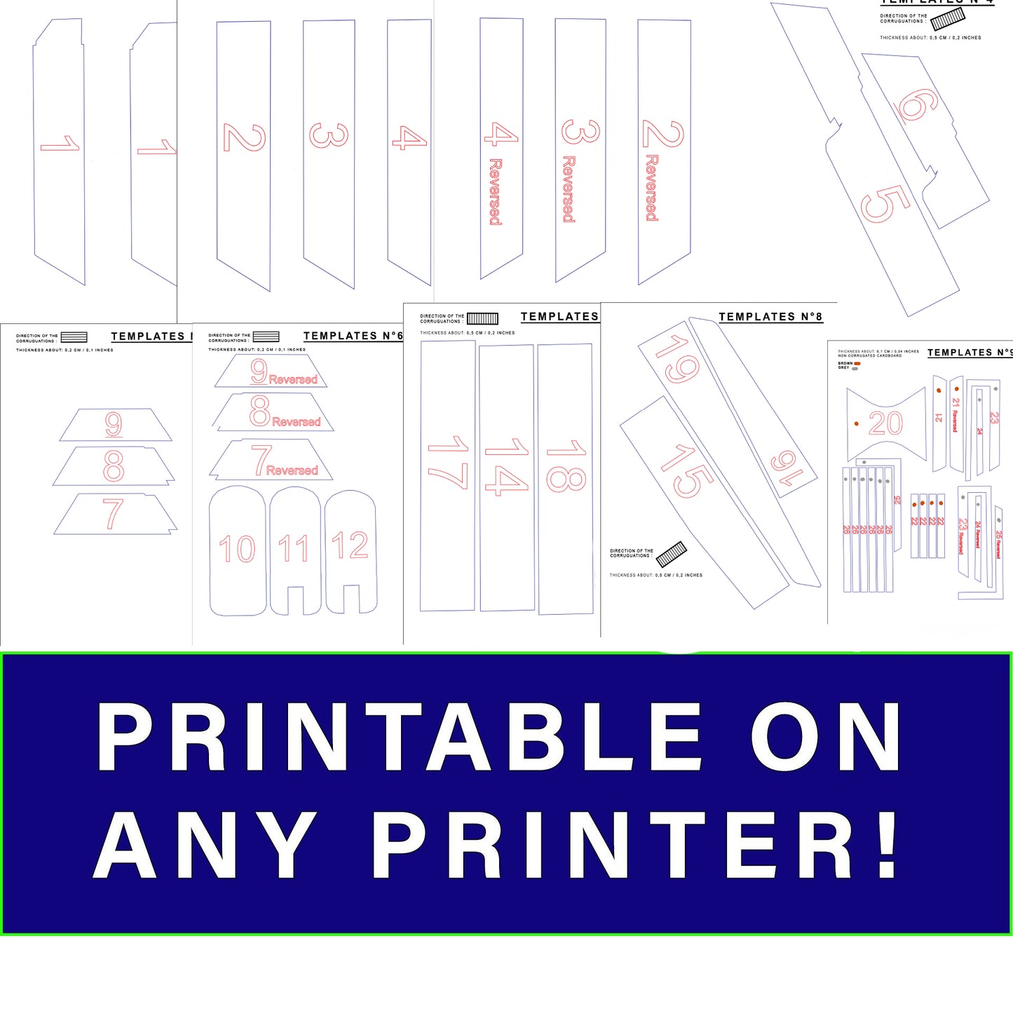 The Mandalorian Darksaber TEMPLATES for cardboard DIY