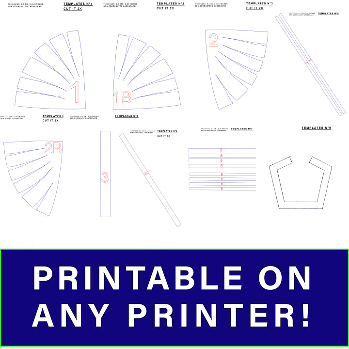 Squid Game mask TEMPLATES for cardboard DIY