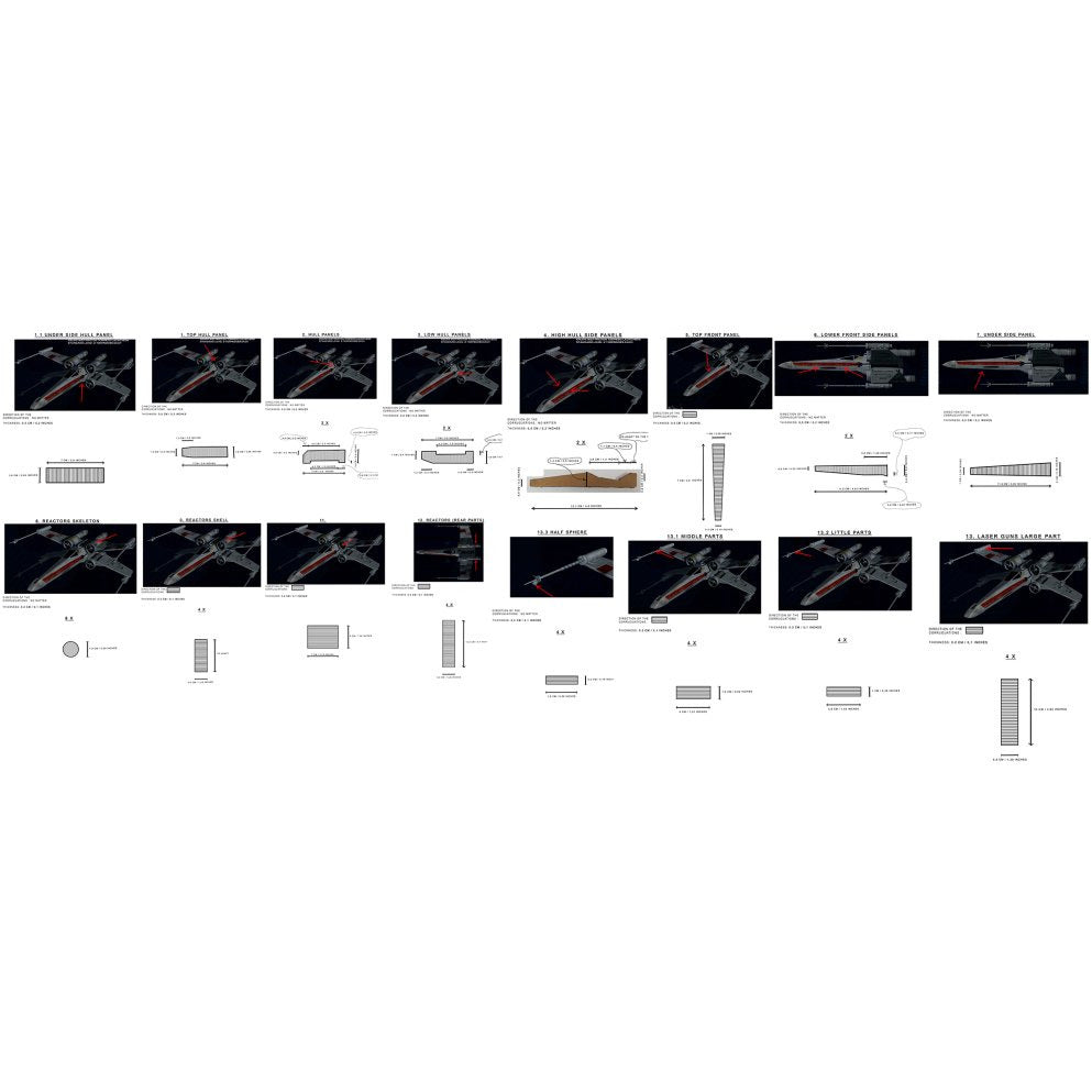 PLANOS de cartón de X-Wing para DIY de cartón