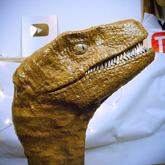 Velociraptor Head TEMPLATES for cardboard DIY
