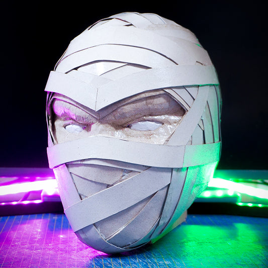 Moon Knight mask TEMPLATES for cardboard DIY