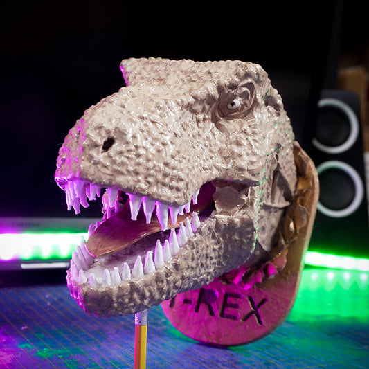 Mini T-Rex Head TEMPLATES for cardboard DIY