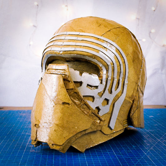 Kylo Ren Helmet TEMPLATES for cardboard DIY