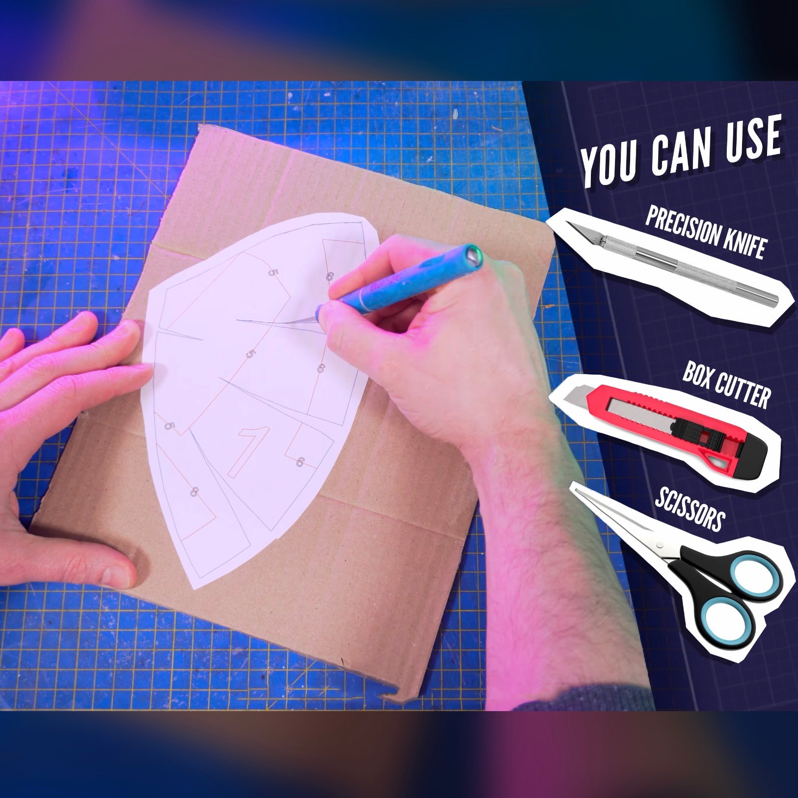 Clicker Template.pdf Clicker Mask TEMPLATES for cardboard DIY – Epic Cardboard Props