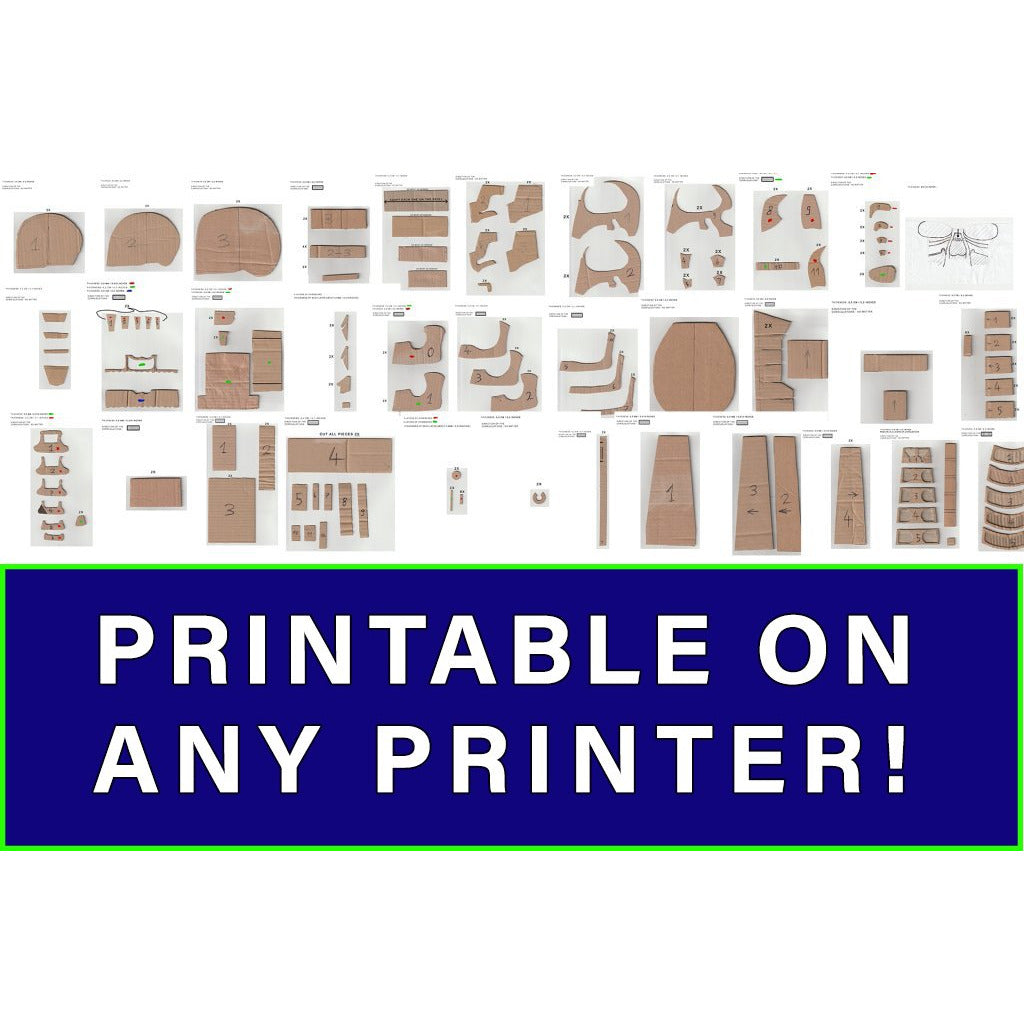 Terminator Head TEMPLATES for cardboard DIY – Epic Cardboard Props